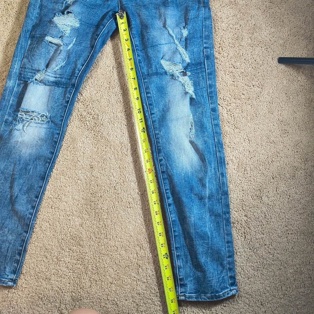 American Eagle NE(X)T Level Flex Skinny Ripped‎ Distressed Denim Jeans Mens - Picture 12 of 13
